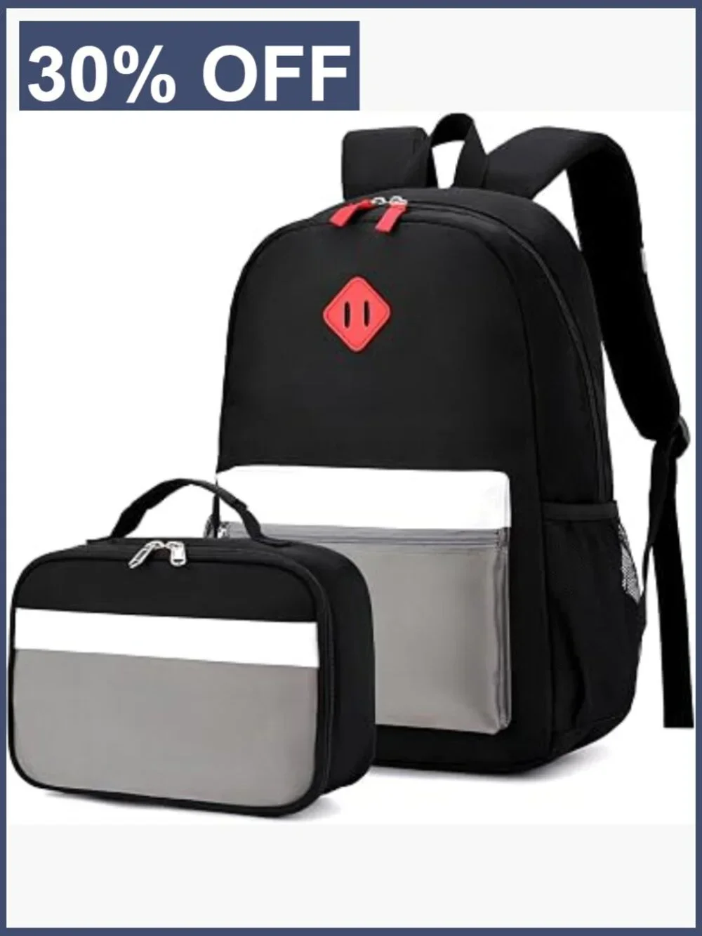 Kids Backpack with Lunch Box, School Bookbag Set, Durable Waterproof